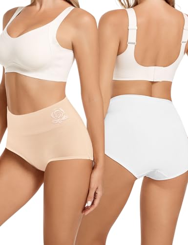 MEIYATING High Waisted Tummy Control Ladies Panties Pack