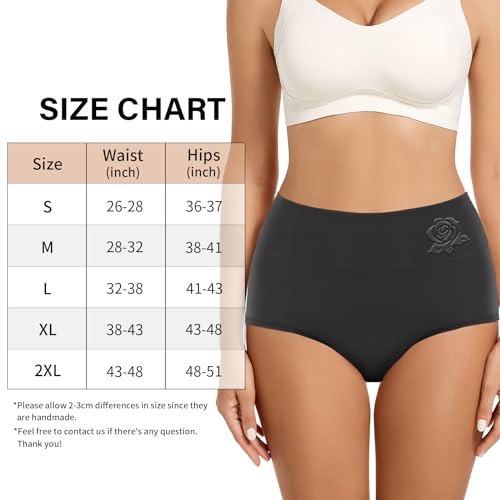 MEIYATING High Waisted Tummy Control Ladies Panties Pack