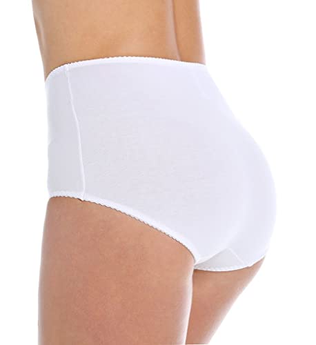 Bali Cotton Light Control Shapewear Briefs 2-Pack, Nude/Lace