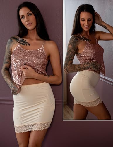 Avidlove Nude Lace Half Slip Skirt XS