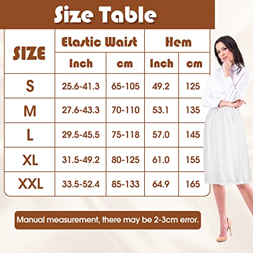 White Satin Lace Half Slips Set, 3 Lengths