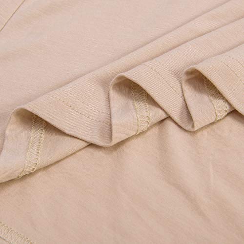 AUHEGN Women's Nude Spaghetti Strap Cami Slip Dress
