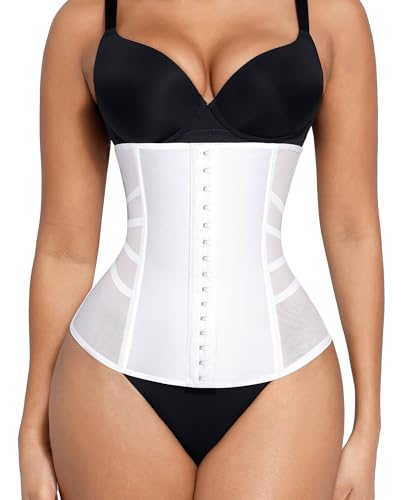 FeelinGirl Mesh Underbust Corset White Waist Trainer