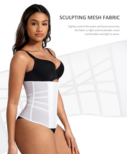 FeelinGirl Mesh Underbust Corset White Waist Trainer