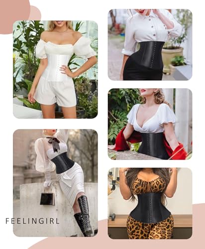 FeelinGirl Mesh Underbust Corset White Waist Trainer