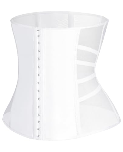 FeelinGirl Mesh Underbust Corset White Waist Trainer