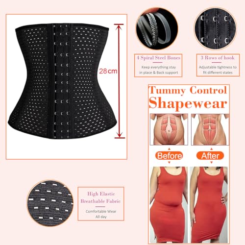 ACPLK Women's Waist Trainer Body Shaper Steel Boned