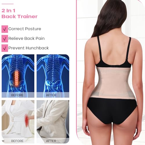 Redbean Breathable Waist Cincher for Women, Beige, Petite