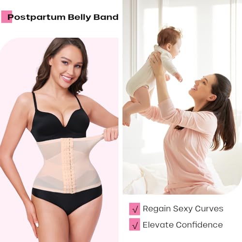 Redbean Breathable Waist Cincher for Women, Beige, Petite