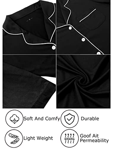 Leikar Button Down Long Sleeve Nightgowns for Women