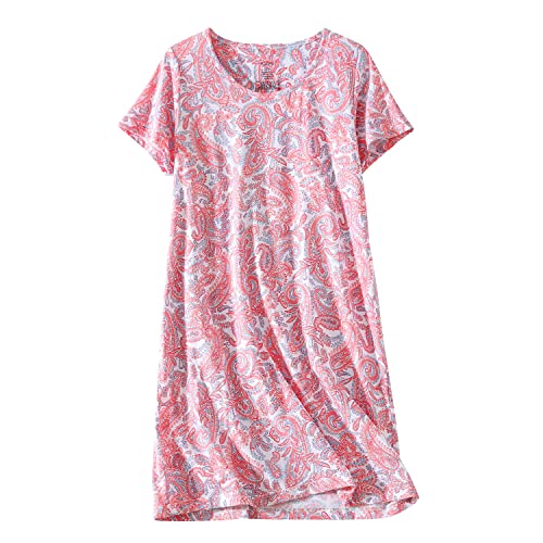 3-Pack Women's Cotton Nightgown Sleepwear with Short Sleeves