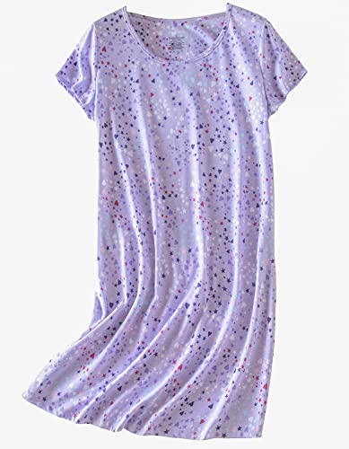 3-Pack Women's Cotton Nightgown Sleepwear with Short Sleeves
