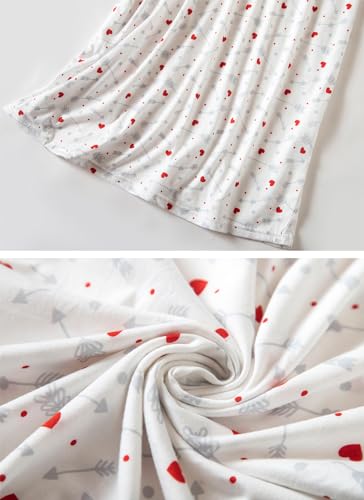 Women's Cotton Nightgown Sleepwear Set, LittleHeart&PurpleStar - CHUNG