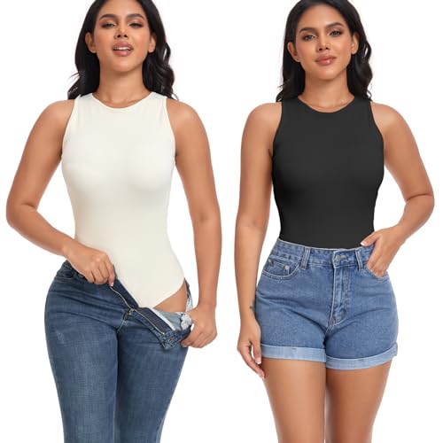 Sexy Ribbed Halter Neck Bodysuit for Women