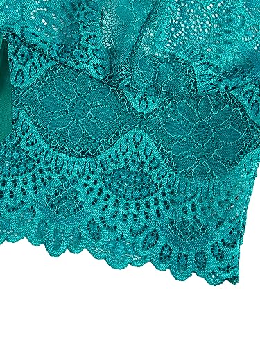 Green Lace Bra and Panty Set with Babydoll