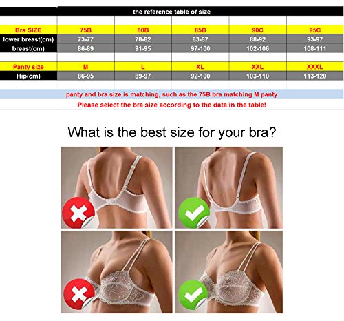 Red Lace Underwire Push-up Bra Set - (36C)