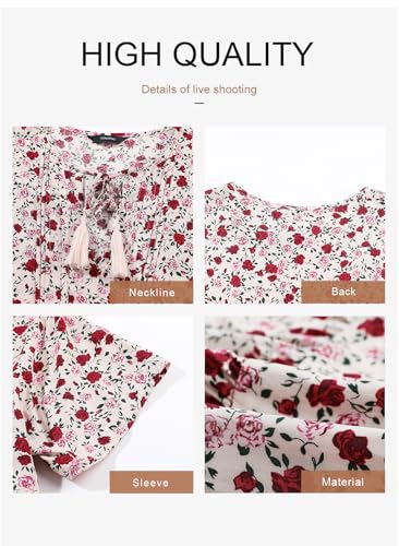Boho Floral V Neck Babydoll Mini Dress