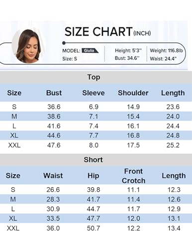 Ekouaer 4pc Women's Short Sleeve Pajama Set - Star&Cat