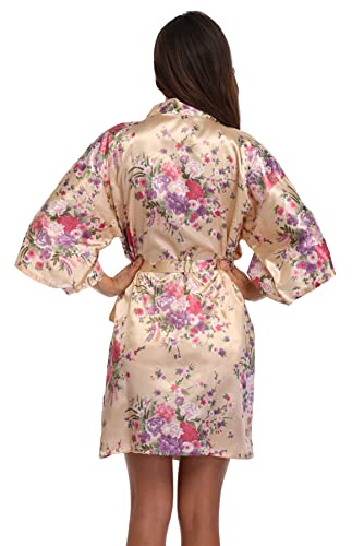 Floral Satin Bridesmaids Robes for Silky Getting Ready