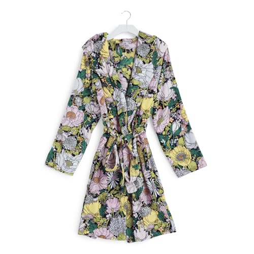 Vera Bradley Women's Fleece Robe, Bloom Boom, Extended Sizes