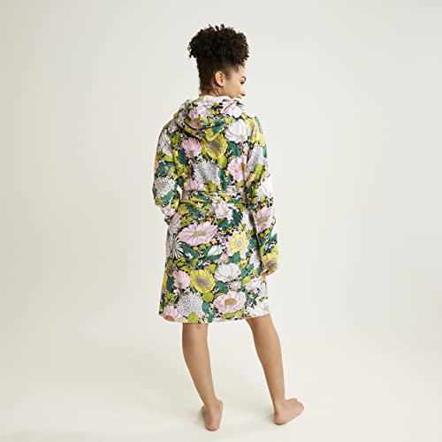 Vera Bradley Women's Fleece Robe, Bloom Boom, Extended Sizes