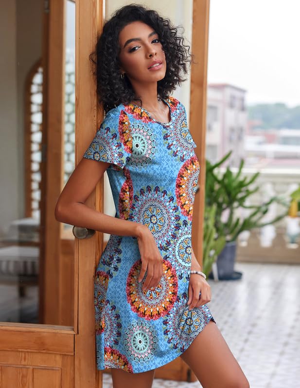 Ekouaer 2-Pack Soft V-Neck Sleepshirts for Women