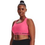 Under Armour Crossback Mid Bra, Cerise/Black, 3X
