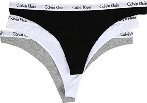 Calvin Klein Carousel Logo Cotton Stretch Thong, 3-Pack