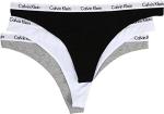 Calvin Klein Carousel Logo Cotton Stretch Thong, 3-Pack