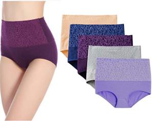 5-Pack High Waist Tummy Control Cotton Brief Panties