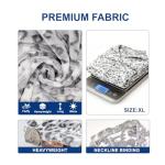 RONGTAI Womens Plush Fleece Hooded Bathrobe Leopard Print