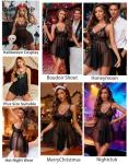 Avidlove Lace Babydoll Nightgown Mesh Chemise Boudoir