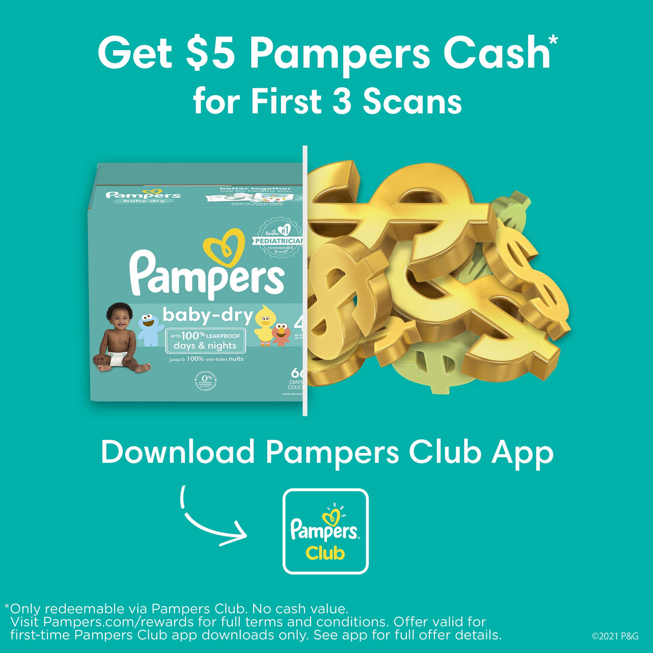 Pampers Baby Dry Disposable Diapers Size 2