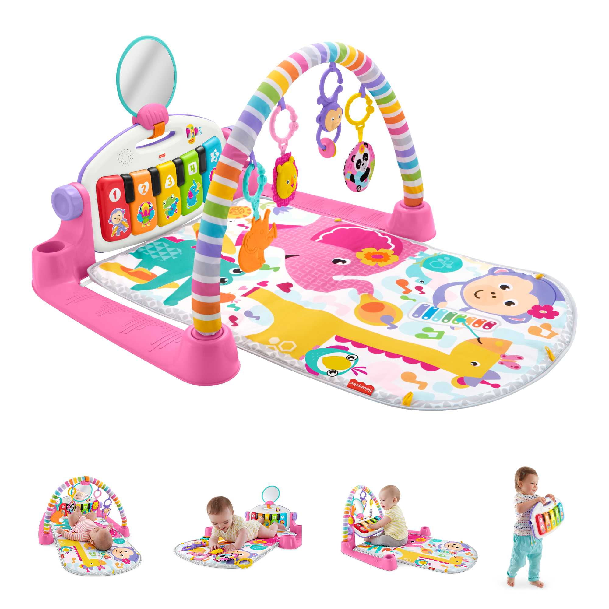 Fisher-Price Pink Piano Gym Playmat with Toy