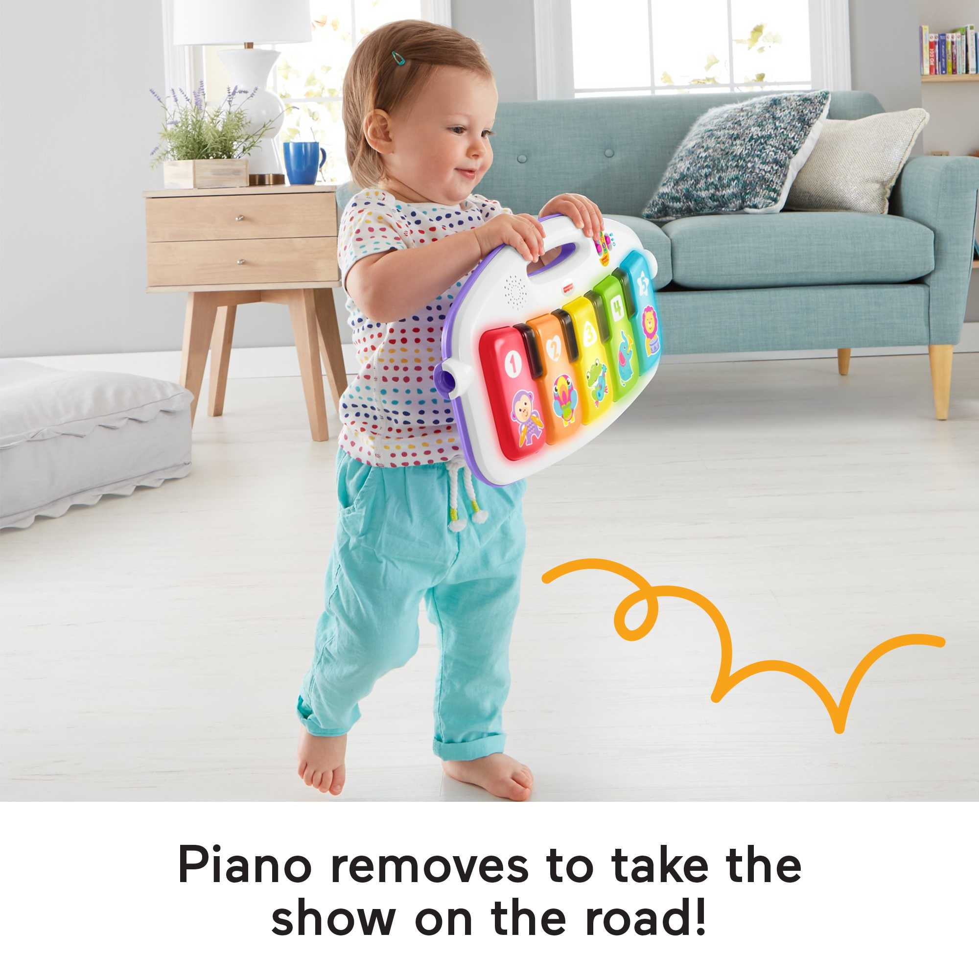 Fisher-Price Pink Piano Gym Playmat with Toy