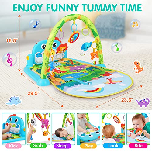 Dinosaur Baby Gym Play Mat with Music