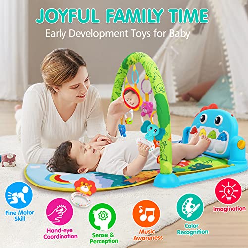 Dinosaur Baby Gym Play Mat with Music