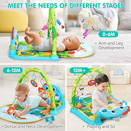 Dinosaur Baby Gym Play Mat with Music