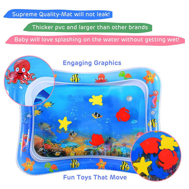 Inflatable Baby Water Play Mat with 36 Designs