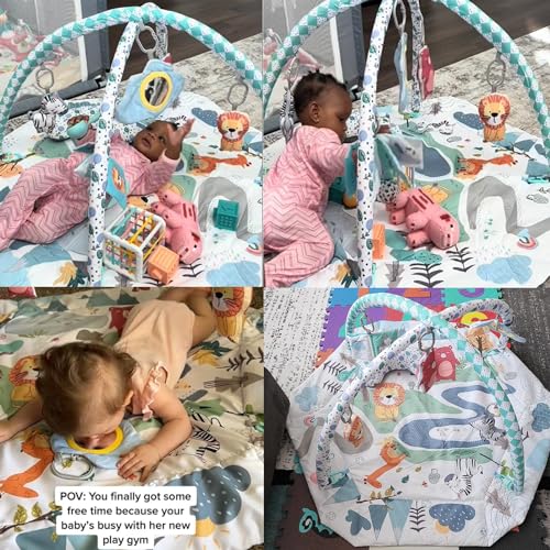 Bellababy 4-in-1 Tummy Time Gym Mat (Blue)