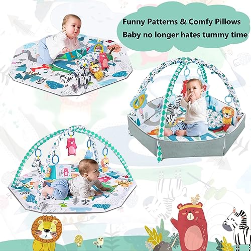 Bellababy 4-in-1 Tummy Time Gym Mat (Blue)