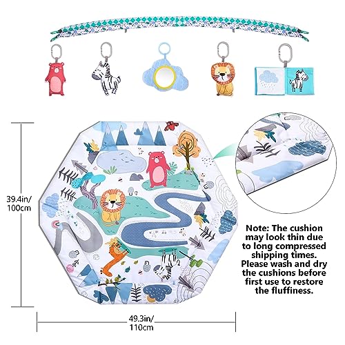 Bellababy 4-in-1 Tummy Time Gym Mat (Blue)