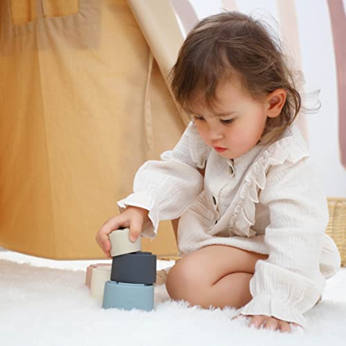 Soft Silicone Baby Stacking Cups (Fine Day)