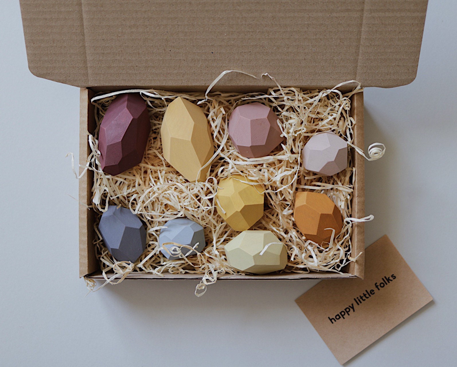 Montessori Wooden Balancing Stones - Set of 10