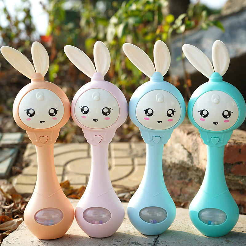 Flashing Rabbit Rattle Teether for Babies
