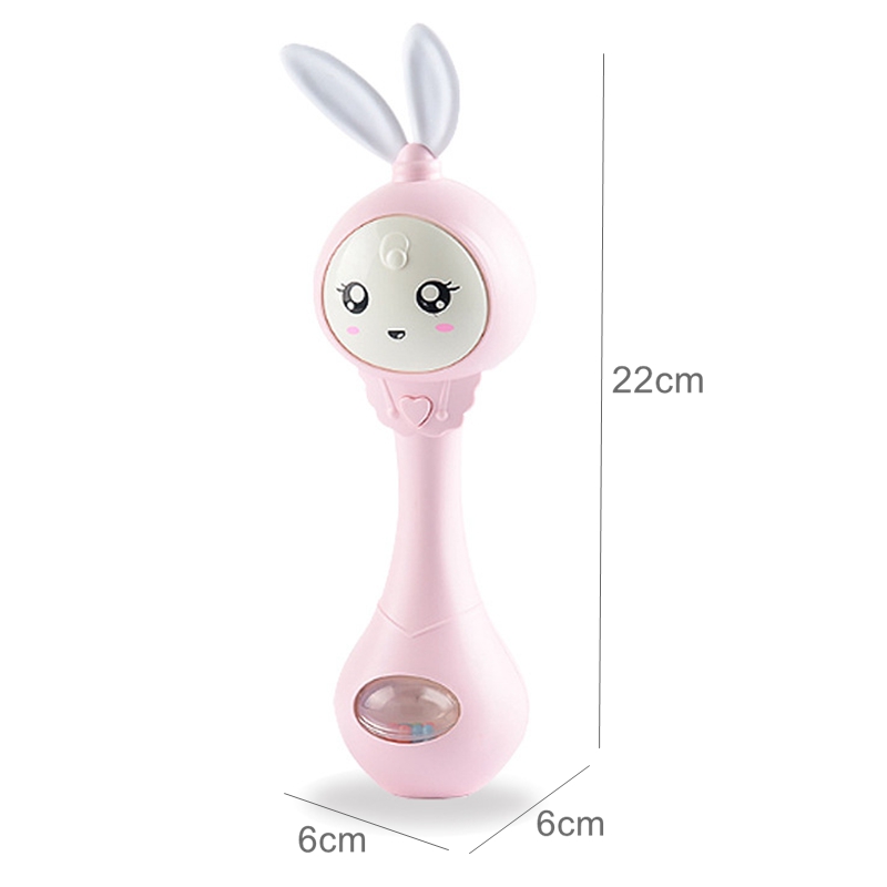 Flashing Rabbit Rattle Teether for Babies