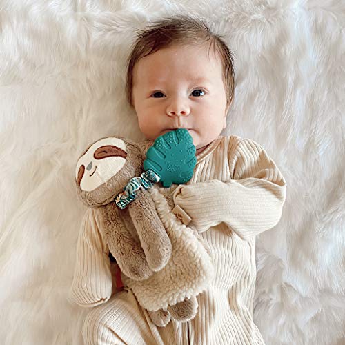 Itzy Ritzy Sloth Lovey with Teether & Ribbons