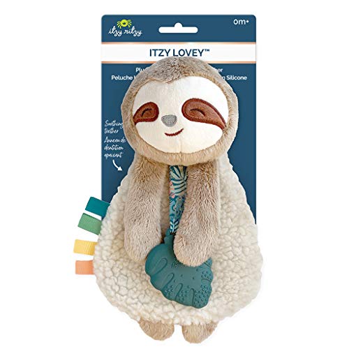 Itzy Ritzy Sloth Lovey with Teether & Ribbons