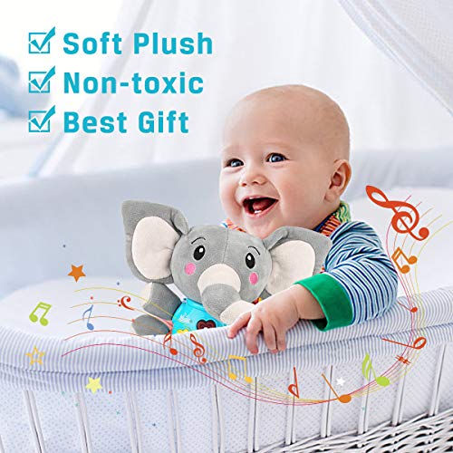 Plush Elephant Musical Baby Toy for 0-36 Months