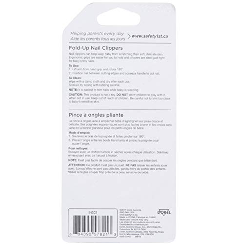 Fold-Up Nail Clipper, Arctic Blue, 2-Pack